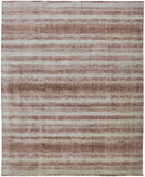 Homeroots 4' X 6' Tan And Ivory Abstract Hand Woven Area Rug Tan,Ivory,Pink Viscose 514421