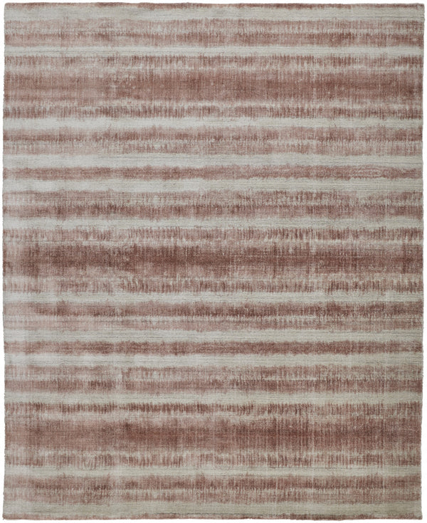 Homeroots 12' X 15' Tan Ivory And Pink Abstract Hand Woven Area Rug Tan,Ivory,Pink Viscose 514426