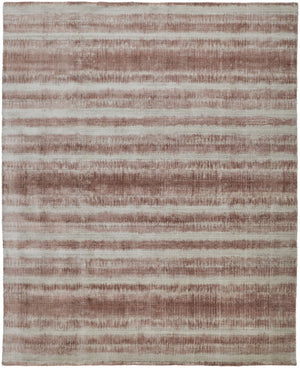 Homeroots 2' X 3' Tan And Ivory Abstract Hand Woven Area Rug Tan,Ivory,Pink Viscose 514427