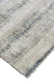 Homeroots 4' X 6' Blue And Gray Abstract Hand Woven Area Rug Gray,Blue,Green Viscose 514428