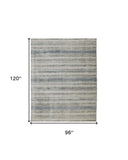 Homeroots 8' X 10' Gray Blue And Green Abstract Hand Woven Area Rug Gray,Blue,Green Viscose 514430