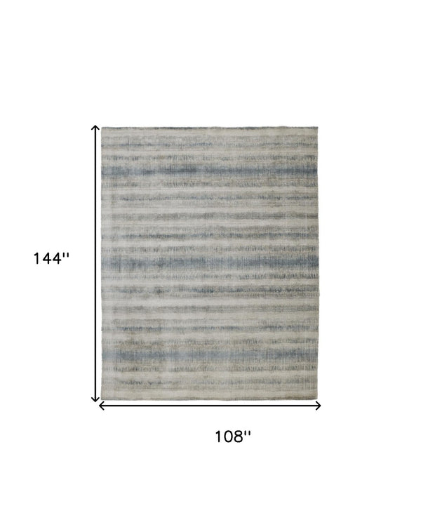 HomeRoots 4' Hand Woven Tan and Ivory Abstract Area Rug – Timeless Design for Warmth and Style in Any Room 9' X 12' 514431