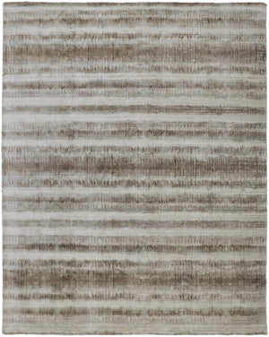 HomeRoots 4' Hand Woven Tan and Ivory Abstract Area Rug – Timeless Design for Warmth and Style in Any Room 4' X 6' 514435