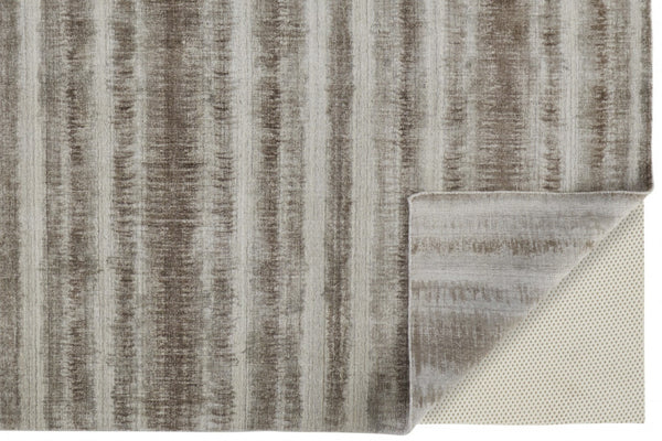 HomeRoots 4' Hand Woven Tan and Ivory Abstract Area Rug – Timeless Design for Warmth and Style in Any Room 12' X 15' 514440