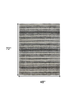 HomeRoots 4' Hand Woven Tan and Ivory Abstract Area Rug – Timeless Design for Warmth and Style in Any Room 4' X 6' 514442