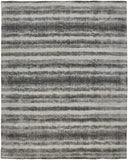 Homeroots 4' X 6' Gray And Black Abstract Hand Woven Area Rug Gray,Ivory,Black Viscose 514442