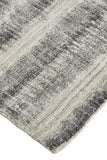 Homeroots 5' X 8' Gray And Black Abstract Hand Woven Area Rug Gray,Ivory,Black Viscose 514443