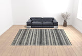 Homeroots 12' X 15' Gray Ivory And Black Abstract Hand Woven Area Rug Gray,Ivory,Black Viscose 514447