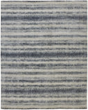 Homeroots 4' X 6' Ivory And Blue Abstract Hand Woven Area Rug Ivory,Blue Viscose 514449