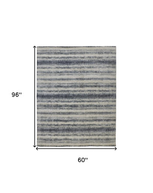 HomeRoots 4' Hand Woven Tan and Ivory Abstract Area Rug – Timeless Design for Warmth and Style in Any Room 5' X 8' 514450