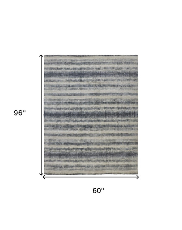 HomeRoots 4' Hand Woven Tan and Ivory Abstract Area Rug – Timeless Design for Warmth and Style in Any Room 5' X 8' 514450