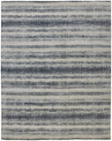 Homeroots 8' X 10' Ivory And Blue Abstract Hand Woven Area Rug Ivory,Blue Viscose 514451