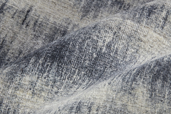 Homeroots 8' X 10' Ivory And Blue Abstract Hand Woven Area Rug Ivory,Blue Viscose 514451