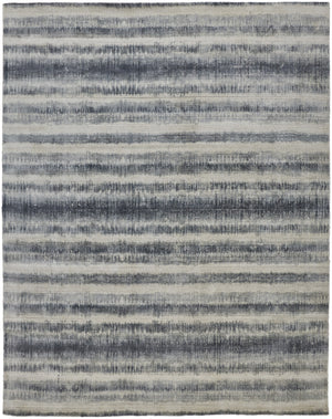 Homeroots 10' Hand Woven Area Rug - Unique Gray Blue & Green Abstract Design For A Cozy Home Atmosphere 9' X 12' Viscose 514452