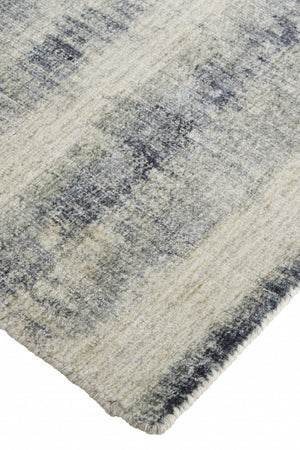 Homeroots 10' Hand Woven Area Rug - Unique Gray Blue & Green Abstract Design For A Cozy Home Atmosphere 9' X 12' Viscose 514452