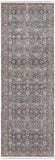 Homeroots 8' Blue And Red Floral Power Loom Stain Resistant Runner Rug  Polyester 514469