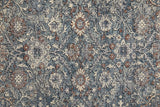 Homeroots 10' Blue And Beige Floral Power Loom Runner Rug With Fringe  Polyester 514470