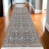 Area Rugs - Stylish Floral Design in Blue & Beige, Stain Resistant, Perfect for Homes with Kids & Pets