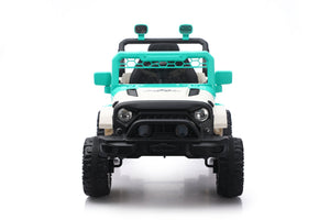 English Elm 12v Ride on Toddler Car with Remote Control Spring Suspension and Off Road 4x4 Drive White+Green W3822P371909