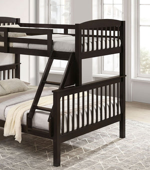English Elm Transition Twin Full Bunk Bed With Stylish Slat Design, Angled Ladder, And Full Safety Features B2741S00270-GIGA