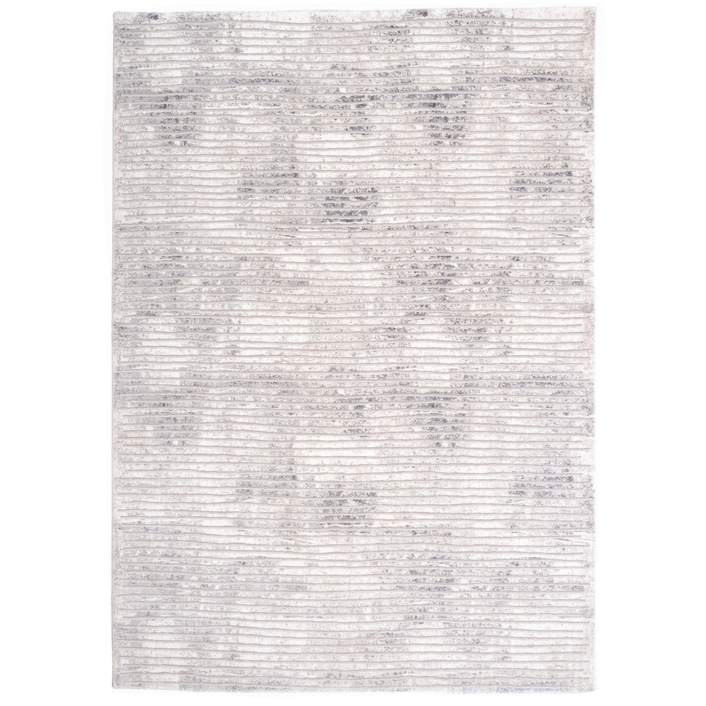 Capel Rugs Manhattan-gramercy Luxe Contemporary Area Rug With Striking Gray Tones For Modern Interiors Silver, White 100% Polyester 5145rs07101101300