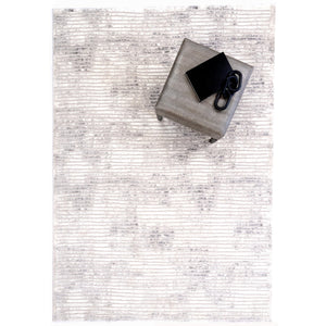 Capel Rugs Manhattan-gramercy Luxe Contemporary Area Rug With Striking Gray Tones For Modern Interiors Silver, White 100% Polyester 5145rs07101101300