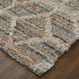 Homeroots 4' X 6' Tan Taupe And Ivory Geometric Power Loom Stain Resistant Area Rug Tan,Taupe,Ivory Polyester 514506