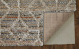 Homeroots 4' X 6' Tan Taupe And Ivory Geometric Power Loom Stain Resistant Area Rug Tan,Taupe,Ivory Polyester 514506