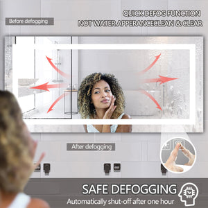 English Elm (Same 72"×36" LED Mirror Light Bathroom — 77×38 Anti-Fog LED Vanity Mirror, Dimmable, Color-Temp Memory W1340P189822