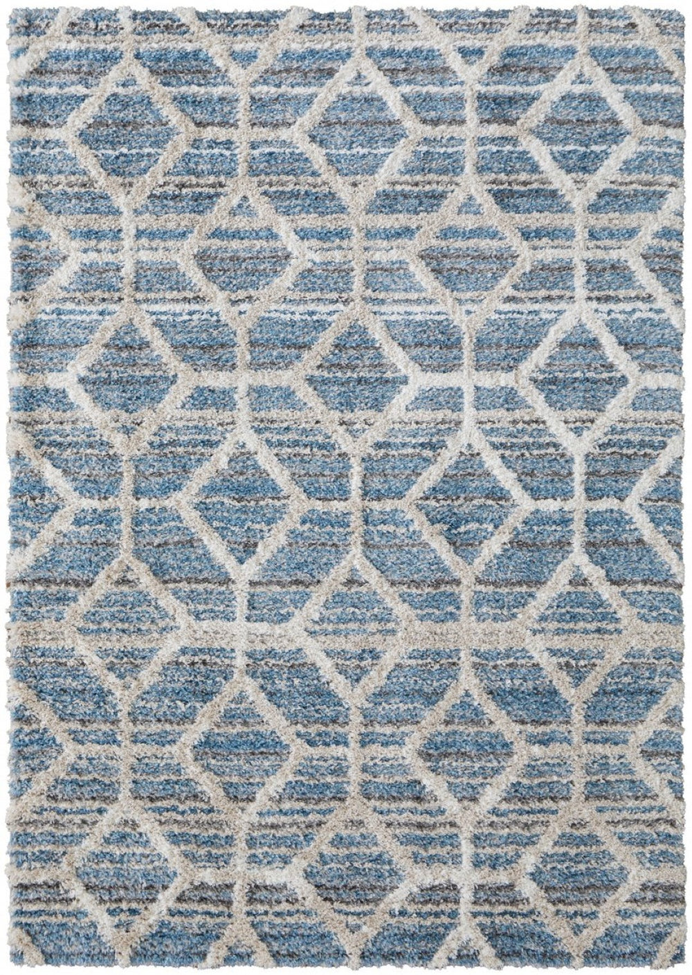 HomeRoots 4' Geometric Tan Taupe and Ivory Area Rug – Stain Resistant, Modern Design for Any Space 9' X 12' 514515