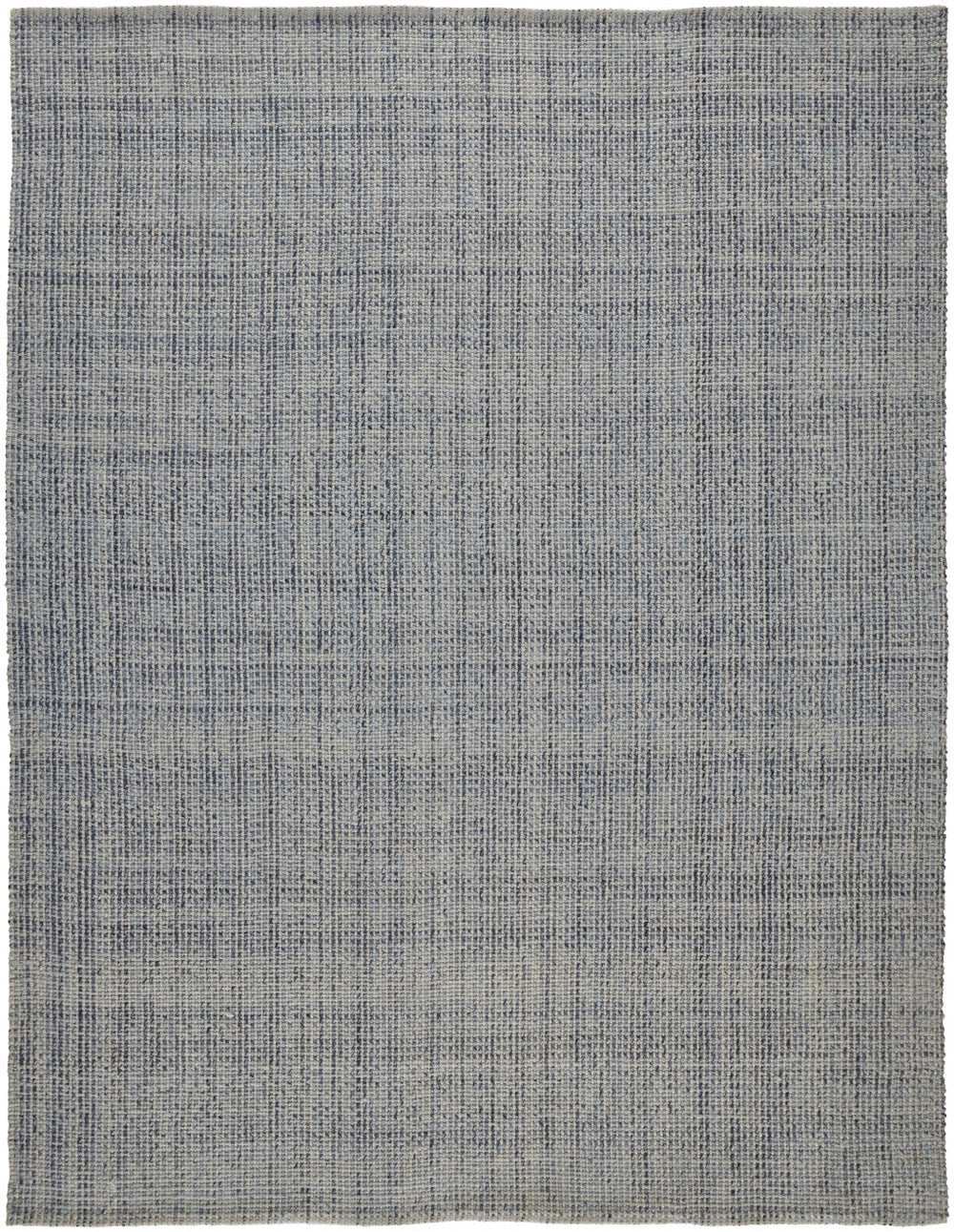 Homeroots 9' X 12' Tan And Blue Hand Woven Area Rug Gray,Ivory,Blue Polyester 514550