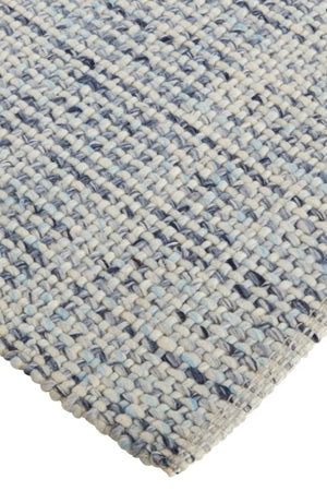 Homeroots 12' Hand Woven Area Rug In Gray, Ivory, And Blue - Artisan Crafted For Elegant Home Decor Style 12' X 15' Polyester 514552