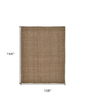 Homeroots 9' X 12' Brown Hand Woven Area Rug Brown Polyester 514556