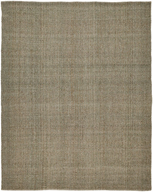 Homeroots 8' X 10' Green And Tan Hand Woven Area Rug Green,Tan Polyester 514561