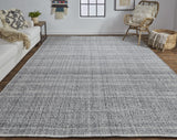 Homeroots 5' X 8' Gray And Ivory Hand Woven Area Rug Gray,Ivory Polyester 514566