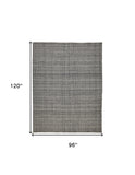 Homeroots 8' X 10' Gray And Ivory Hand Woven Area Rug Gray,Ivory Polyester 514567