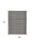 Homeroots 9' X 12' Gray Hand Woven Area Rug Gray,Ivory Polyester 514568