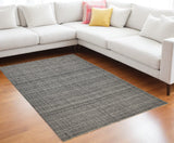 Homeroots 9' X 12' Gray Hand Woven Area Rug Gray,Ivory Polyester 514568