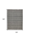 Homeroots 10' X 14' Gray Hand Woven Area Rug Gray,Ivory Polyester 514569