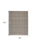 Homeroots 8' X 10' Ivory Tan And Gray Hand Woven Area Rug Ivory,Tan,Gray Polyester 514573