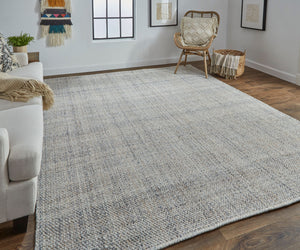Homeroots 9' X 12' Beige And Gray Hand Woven Area Rug Ivory,Tan,Gray Polyester 514574