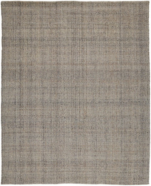 HomeRoots 5' Hand-Woven Area Rug in Gray, Ivory & Blue - Timeless Artistry for Elegant Living Spaces 10' X 14' 514575