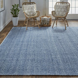 Homeroots 5' X 8' Blue Hand Woven Area Rug Blue Polyester 514578