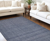 Homeroots 9' X 12' Blue Hand Woven Area Rug Blue Polyester 514580