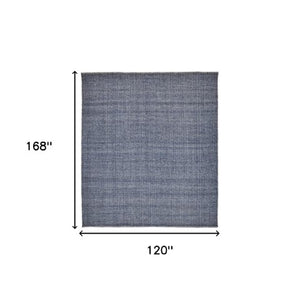 Homeroots 12' Hand Woven Area Rug In Gray, Ivory, And Blue - Artisan Crafted For Elegant Home Decor Style 10' X 14' Polyester 514581