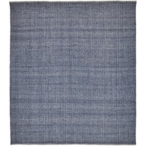 HomeRoots 5' Hand-Woven Area Rug in Gray, Ivory & Blue - Timeless Artistry for Elegant Living Spaces 10' X 14' 514581