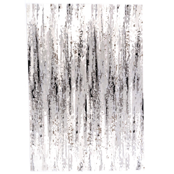 Capel Rugs Manhattan-soho Luxe Contemporary Rug Collection With Textured Patterns And Elegant Silver Tones Steel, Gray 100% Polyester 5146rs05030708360