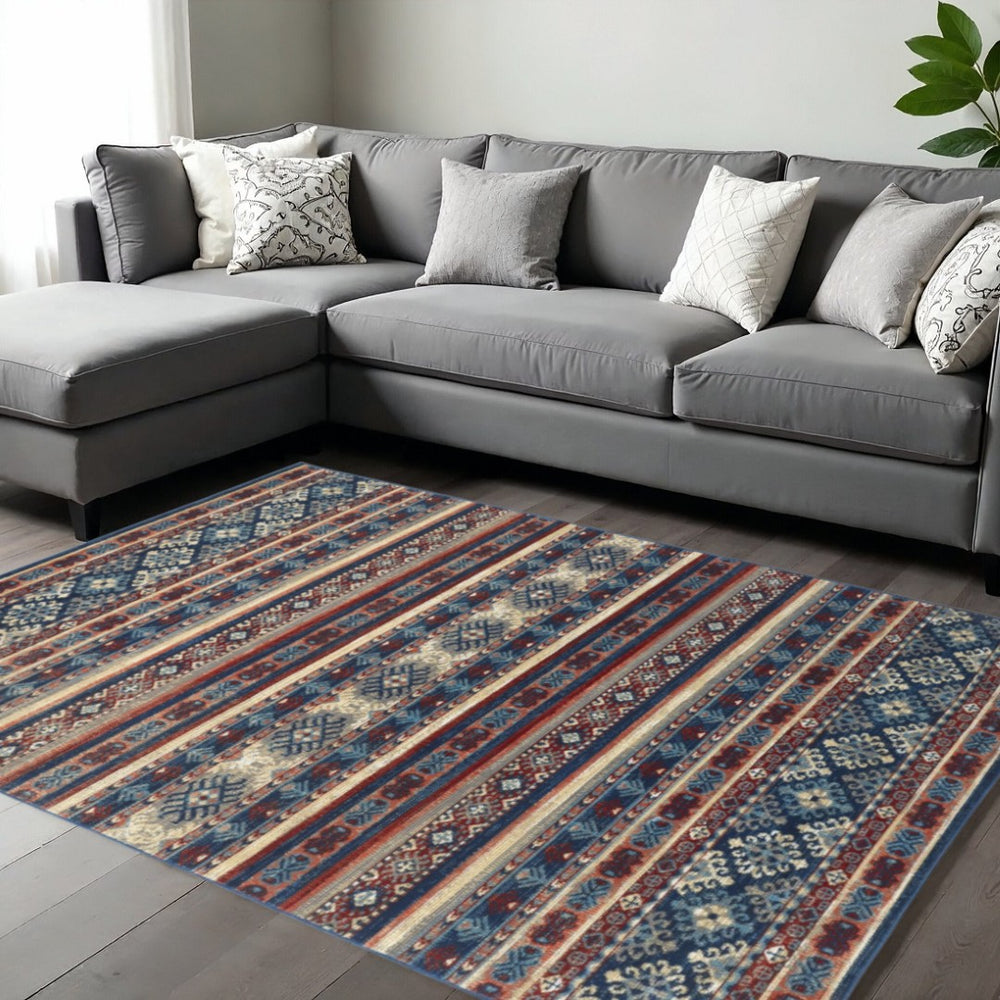 HomeRoots 13' Geometric Distressed Area Rug - Durable, Stylish Design for High-Traffic Spaces with Easy Care 13' X 15' 514624