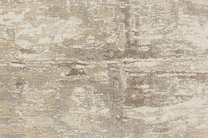 HomeRoots 4' Contemporary Tan Ivory and Brown Abstract Area Rug for Modern Living Spaces and Comfort 9' X 12' 514690