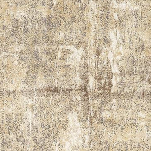 HomeRoots 4' Contemporary Tan Ivory and Brown Abstract Area Rug for Modern Living Spaces and Comfort 8' Runner 514692